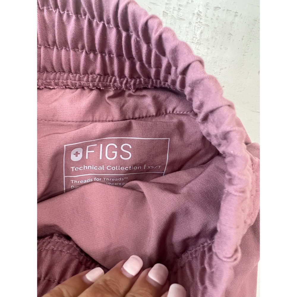 Figs Women's Dusty Rose Track Joggers - Picture 7 of 8